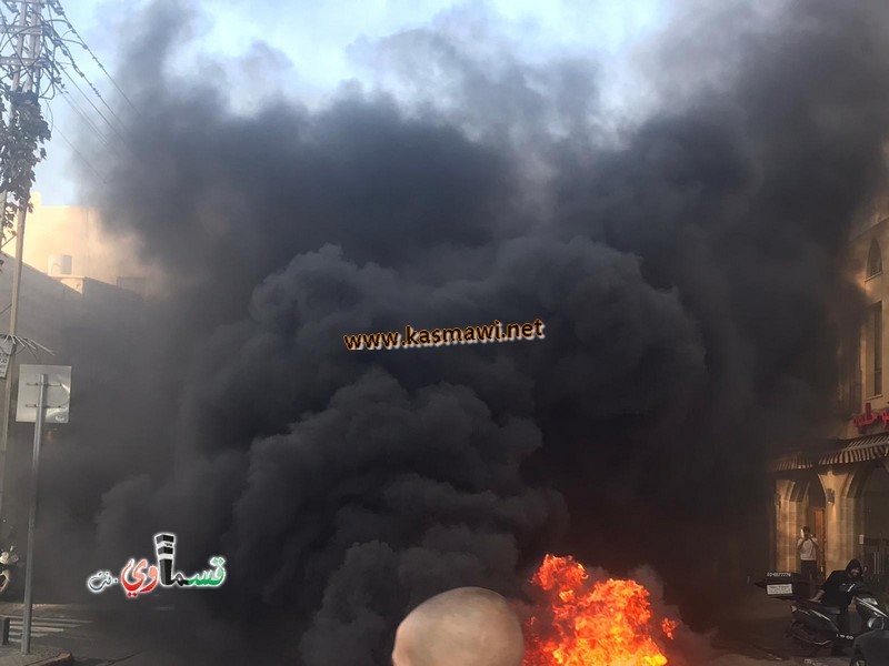 فيديو| حرق اطارات في يافا احتجاجًا على ممارسات الشرطة مواطن يافاوي قال  الشرطة مستمرة بإعتداءاتها منذ اشهر دون أي مبررات  